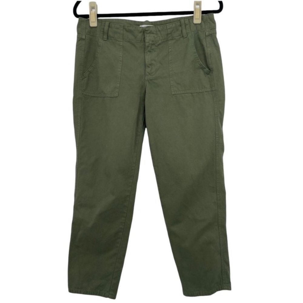 J. Crew Size 6 Olive Green Cargo Scout Ankle Pants Womens Chino Cotton Cropped